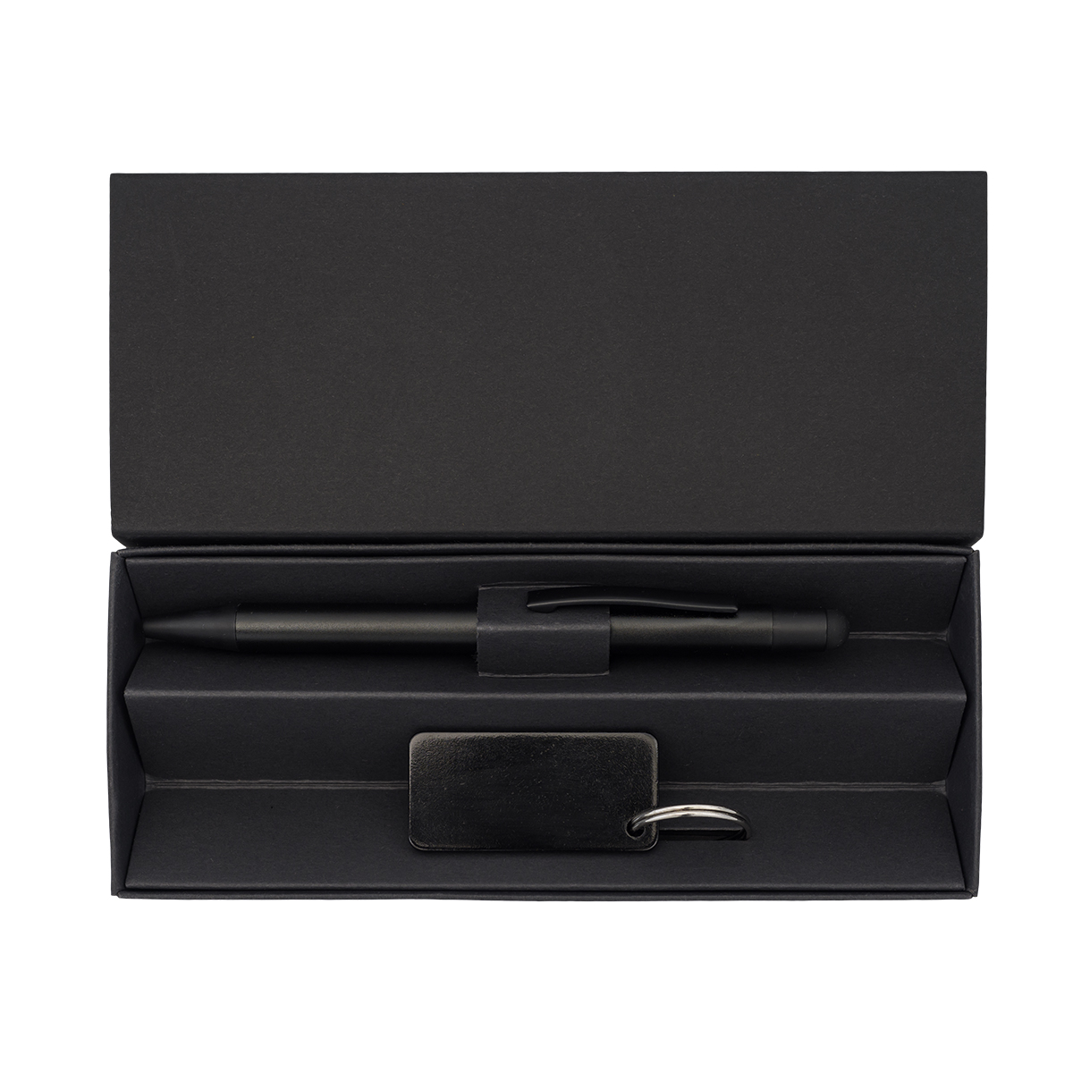 R02326.02 - Zestaw upominkowy długopis i brelok Couple, czarny 