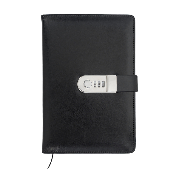 R02336.02 - Zestaw notes z szyfrem i długopis Windsor, czarny