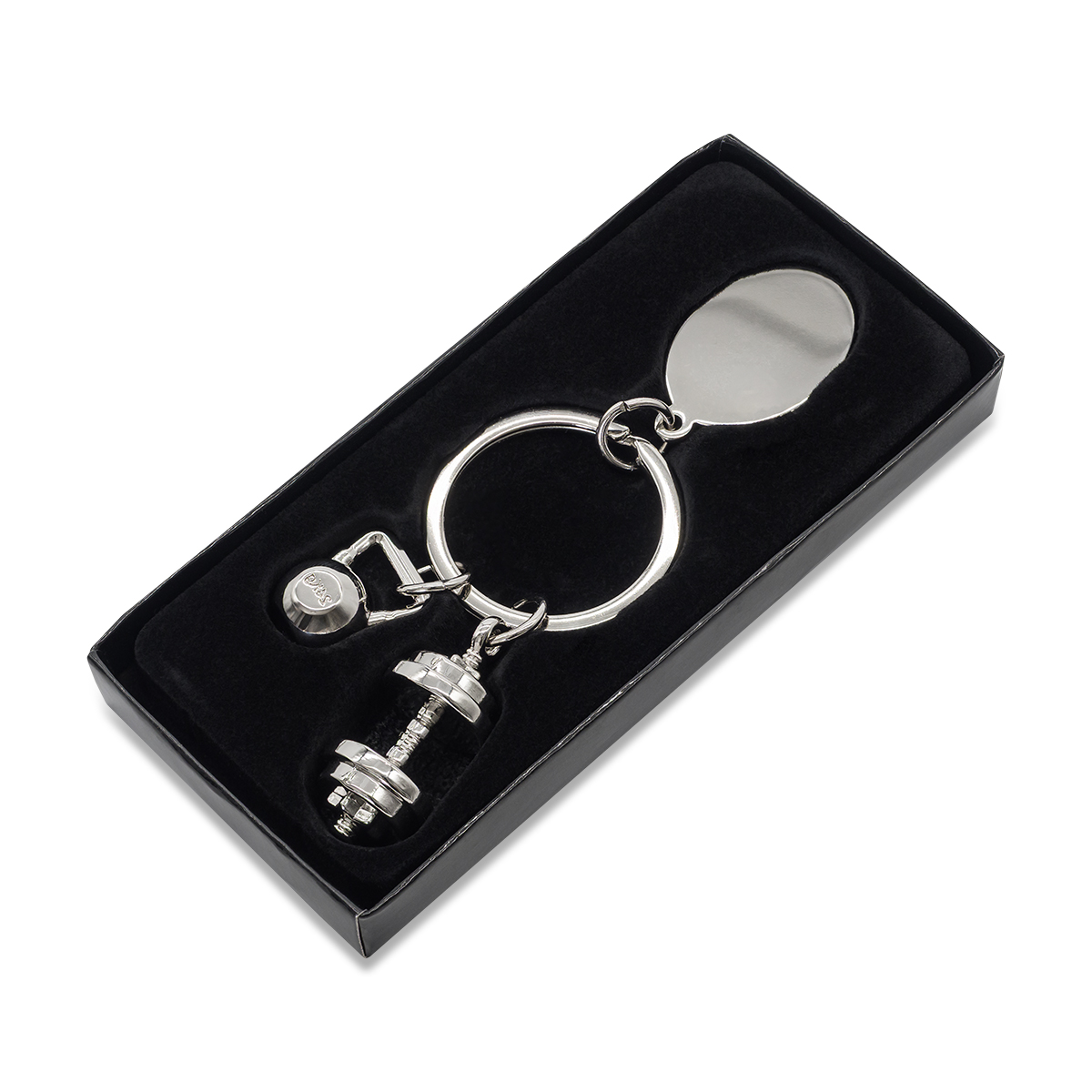 R73132.01 - Brelok z motywem sportowym GymKey, srebrny