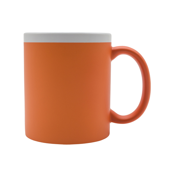 R85326.15 - Kubek ceramiczny Velutti 350 ml, pomarańczowy