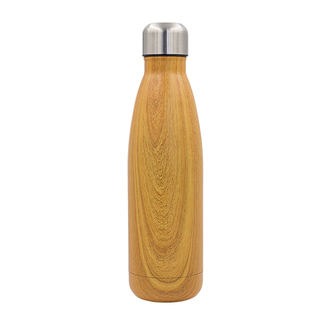 R08205 - Butelka termiczna Woody 500 ml, brązowy 