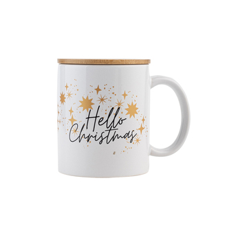 X85306 - Kubek ceramiczny "Hello Christmas", biały 