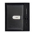 R02336.02 - Zestaw notes z szyfrem i długopis Windsor, czarny