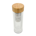 R08210.00 - Dwuścienna butelka z zaparzaczem Helen 400 ml, transparentny