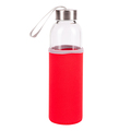 R08276.08 - Szklana butelka Vim 500 ml, czerwony 